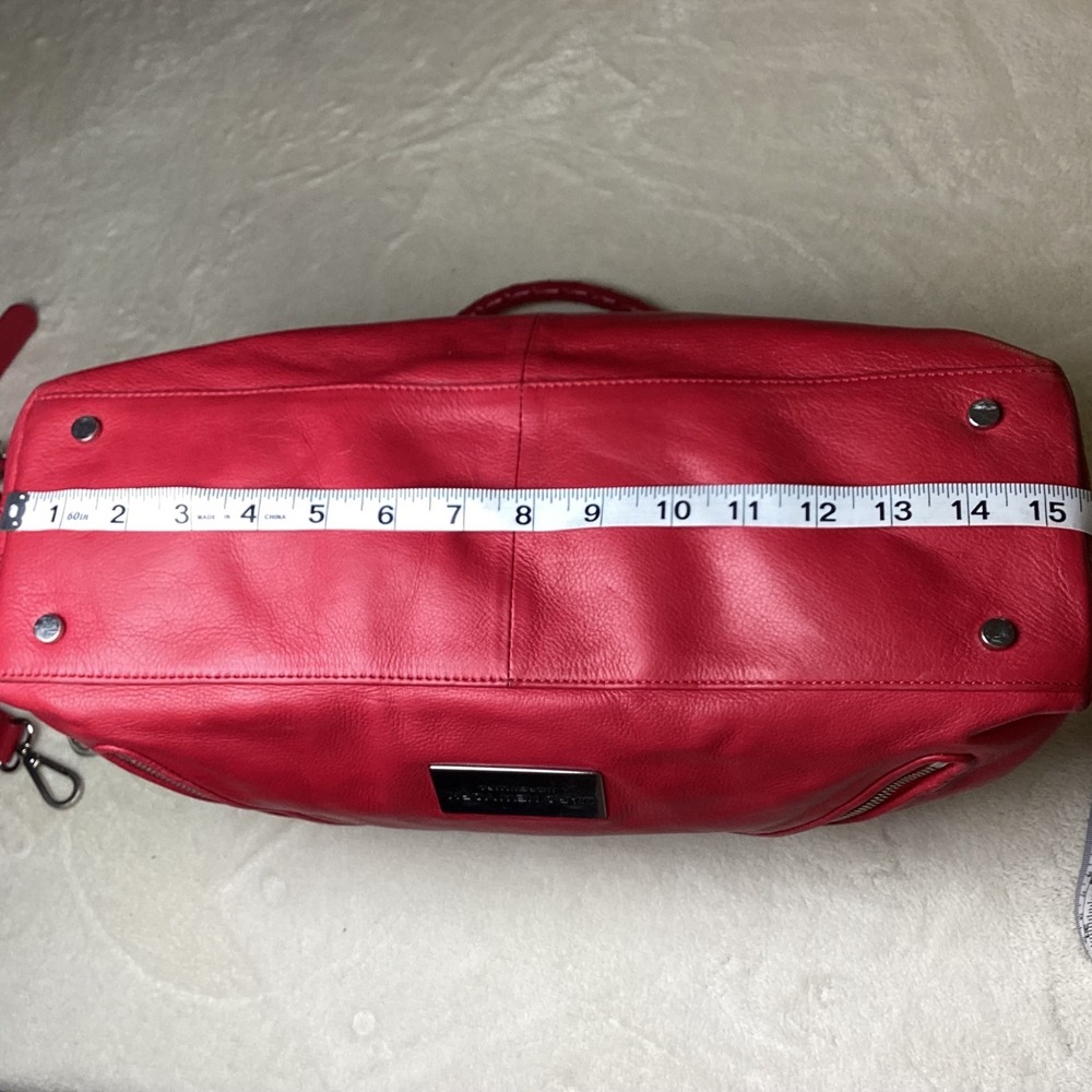 Marc New York Andrew Marc Red Pebbled Leather Large satchel, shoulder/crossbody - Picture 12 of 15